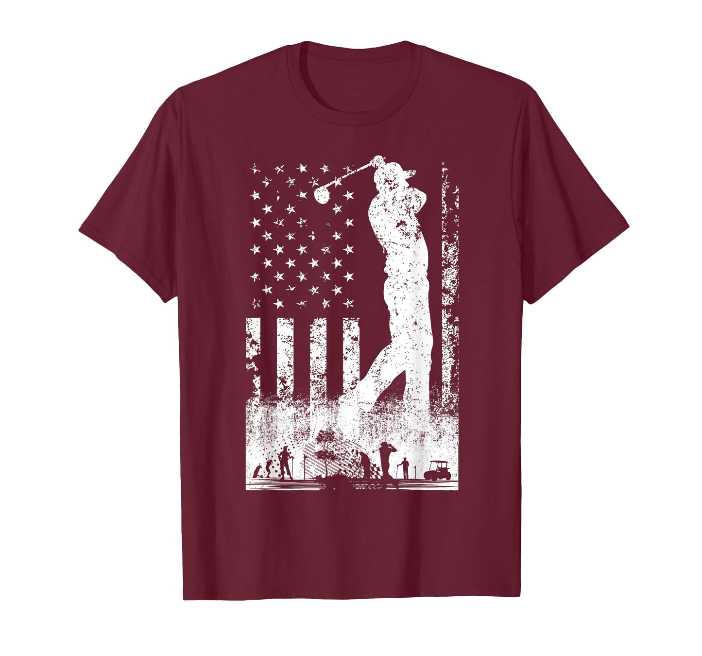American Flag Golf Club USA 4th Of July For Men Women Kids T-Shirt