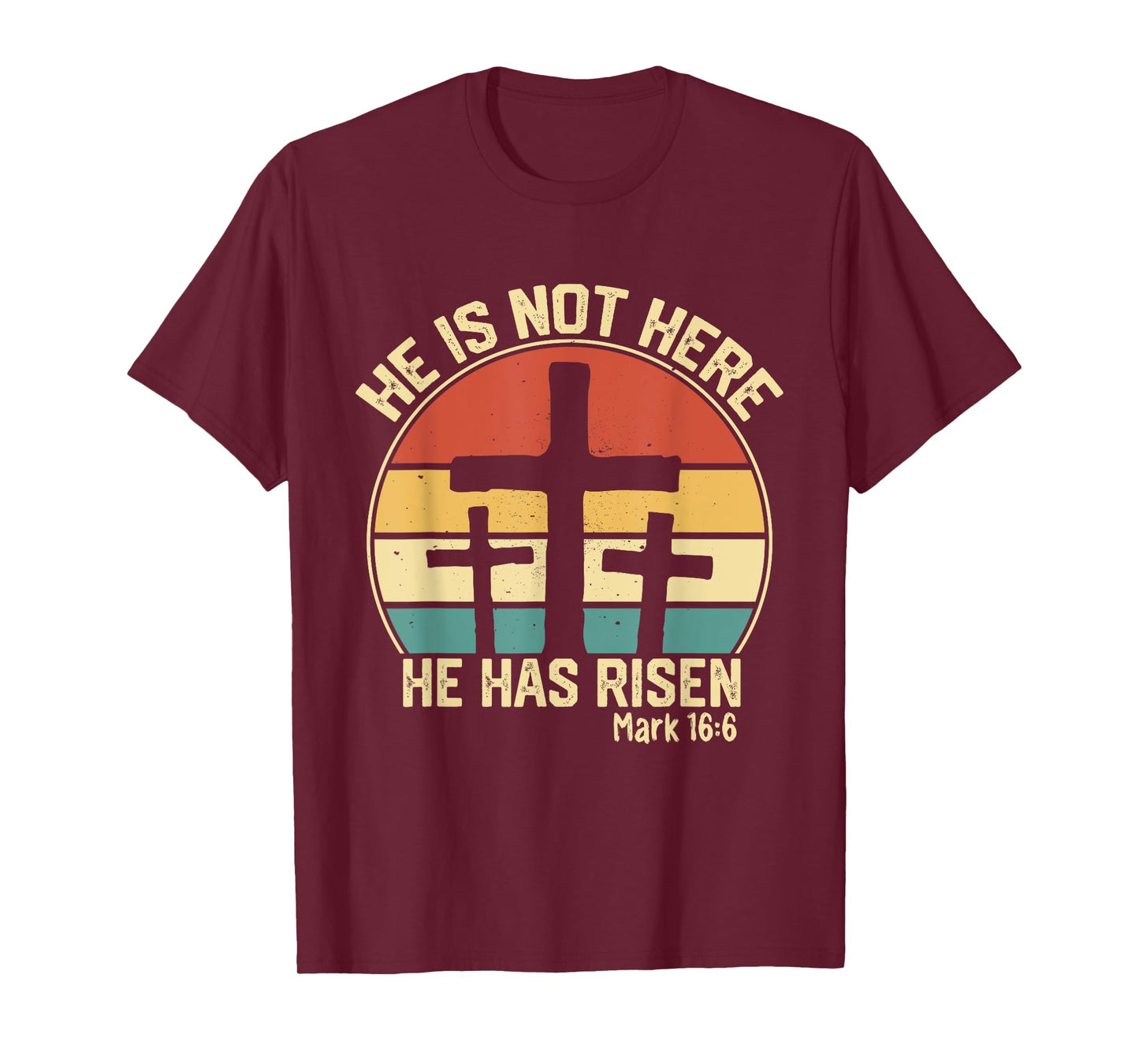 He has Risen He is not Here Jesus Retro Vintage Easter T-Shirt