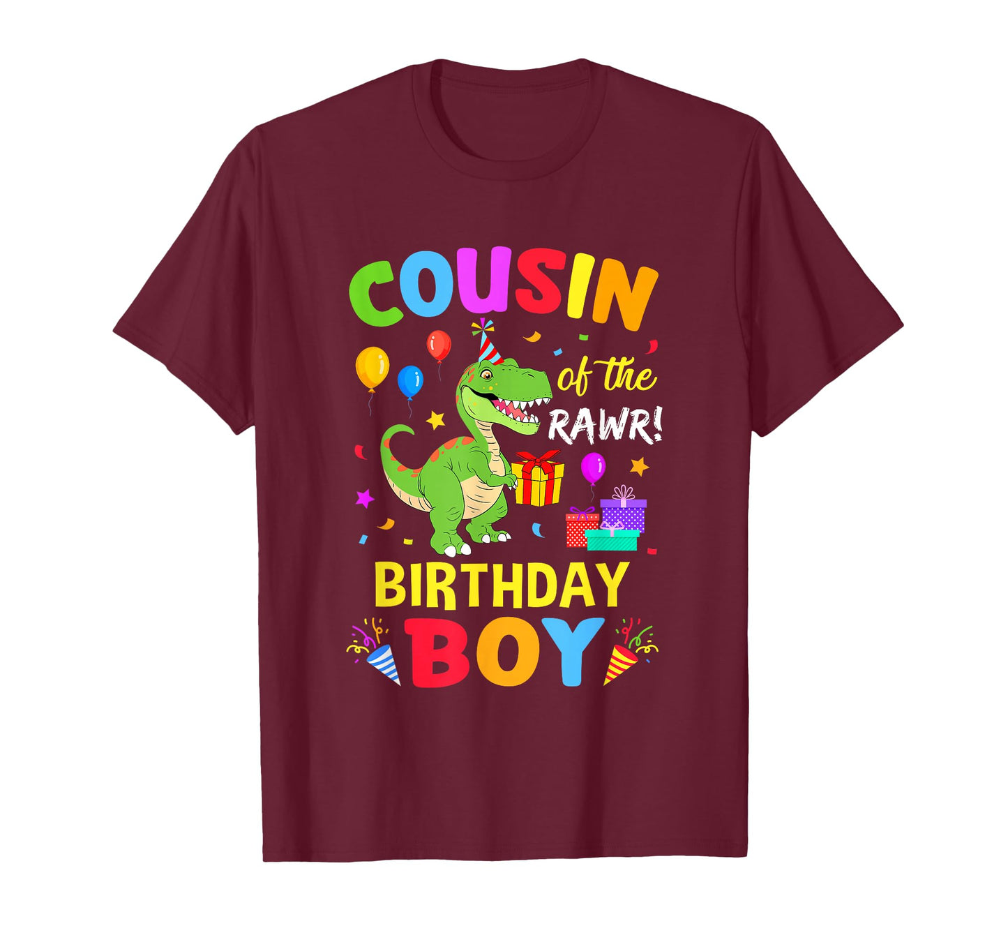 Cousin Of The Birthday Boy T-Rex Funny Dinosaur Boy Party T-Shirt