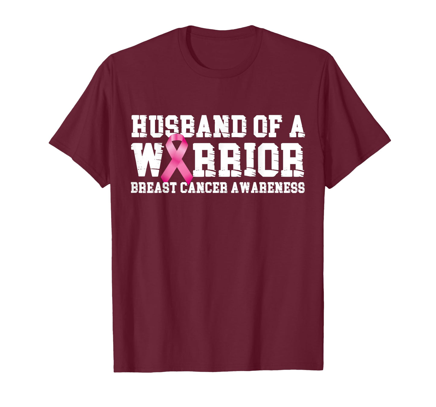 Husband of a Warrior Breast Cancer Awareness Pink Ribbon T-Shirt