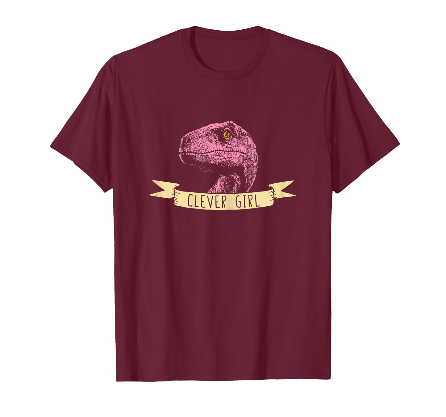 Clever Girl Pink Raptor for Adolescent Girls Dino T-Shirt