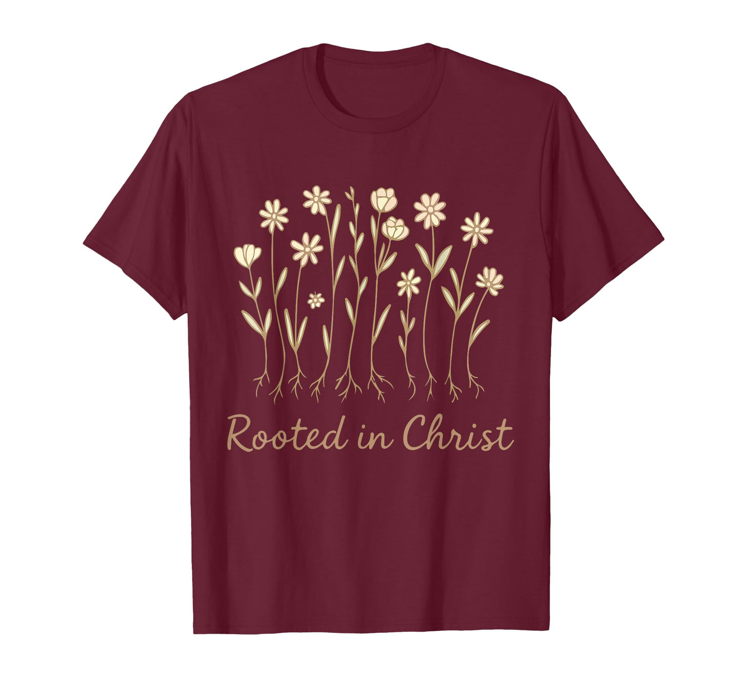 Rooted in Christ Flowers Christian Girl God Daughter Toddler T-Shirt