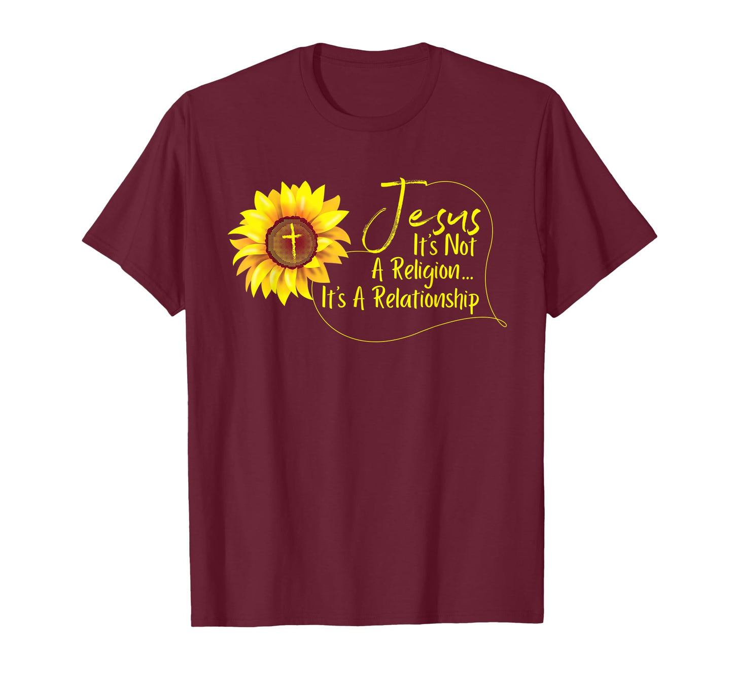 Funny Jesus Religion Relationship Sunflower Christian Gift T-Shirt