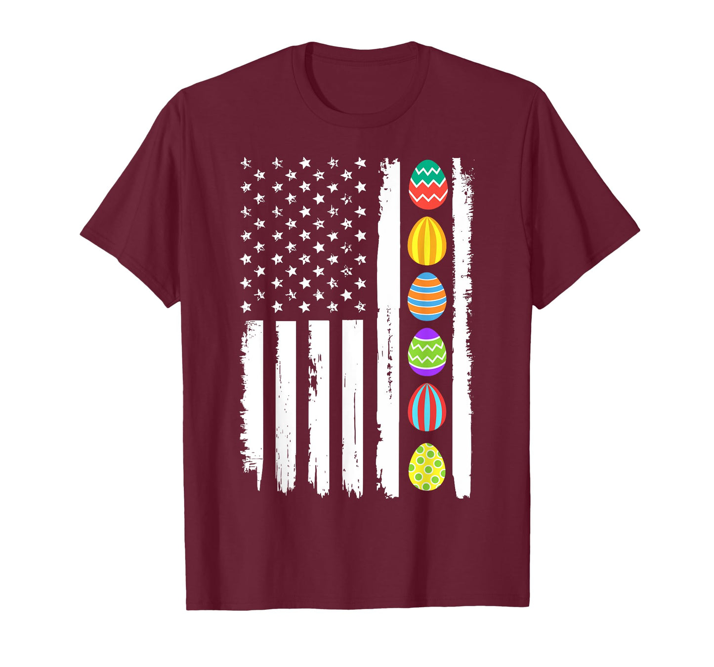 Patriotic easter with eggs in american flag T-Shirt