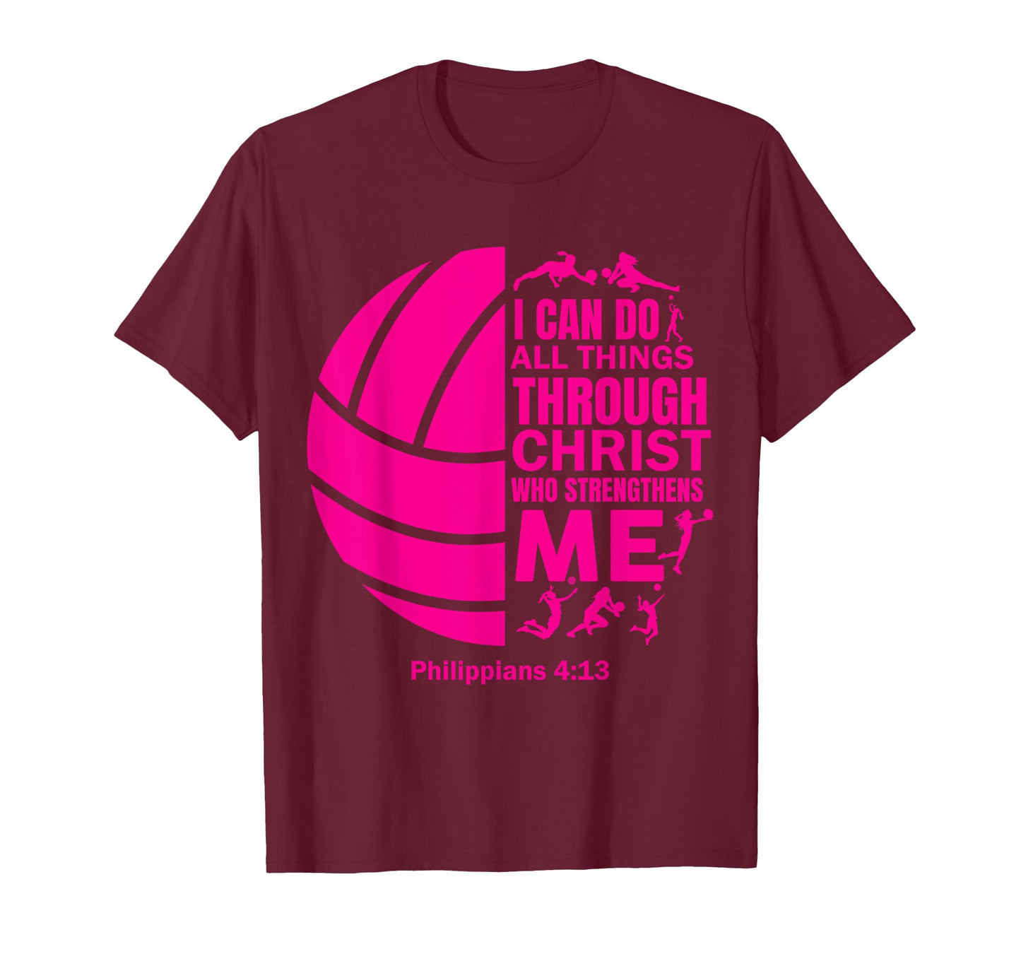 Women Volleyball-Shirt For Teen Girls Funny Christian Christ T-Shirt