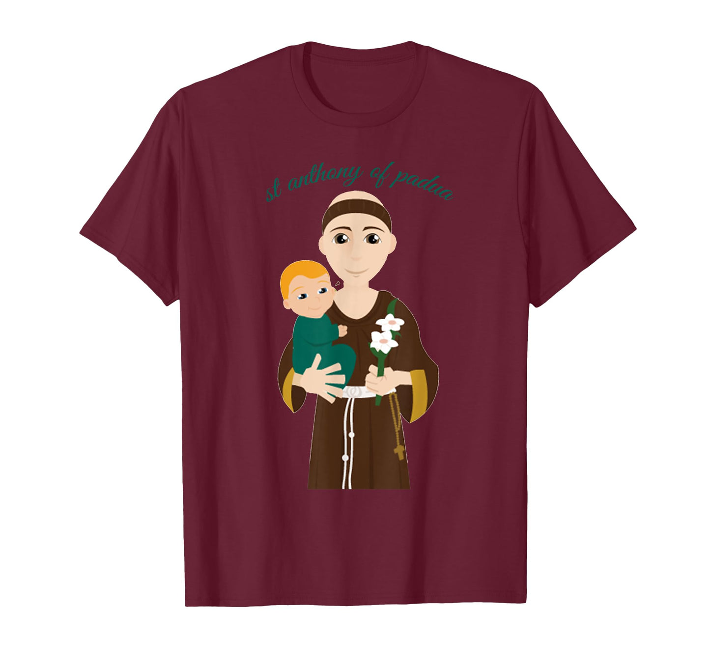 St Anthony of Padua Vintage Catholic Saint Infant Jesus T-Shirt