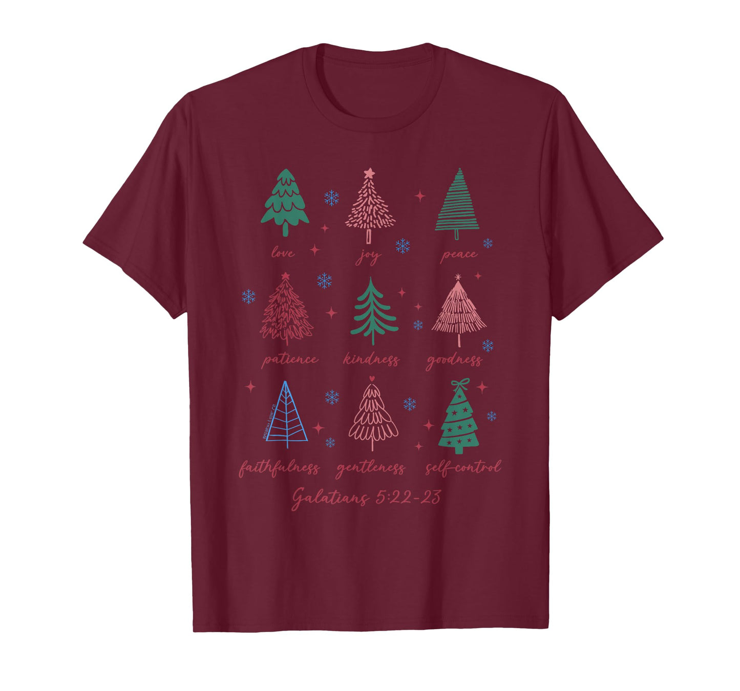 Christian Christmas Galatians 5 22-23 Fruit of The Spirit T-Shirt