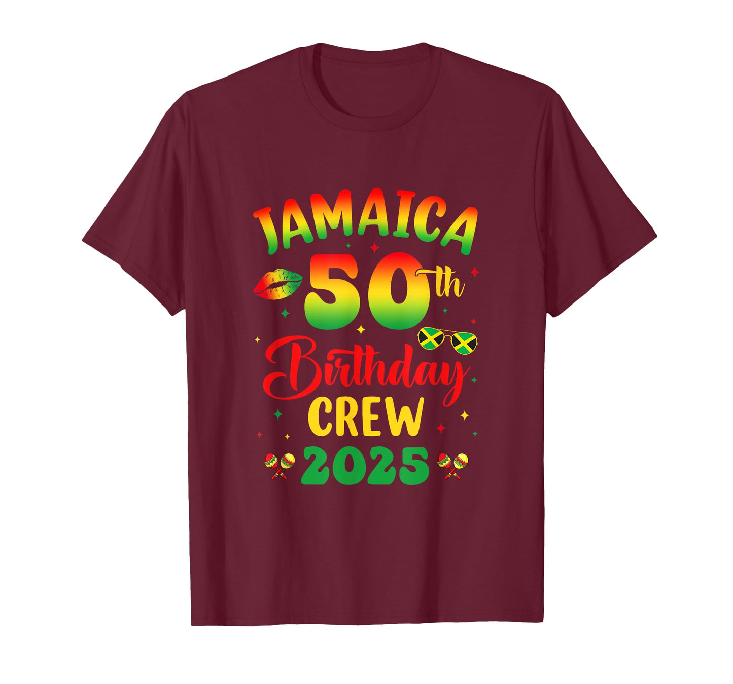 50Th Birthday Girl Jamaica Birthday Crew Matching Group 2025 T-Shirt