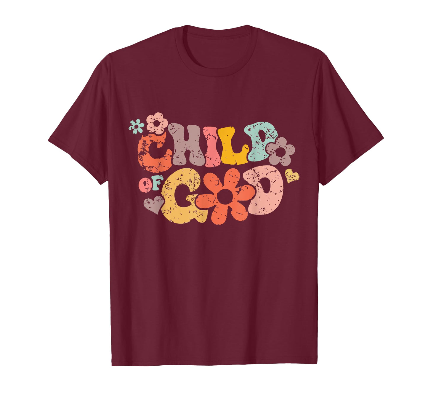 Child Of God Shirt Wavy Groovy Floral Quote T-Shirt