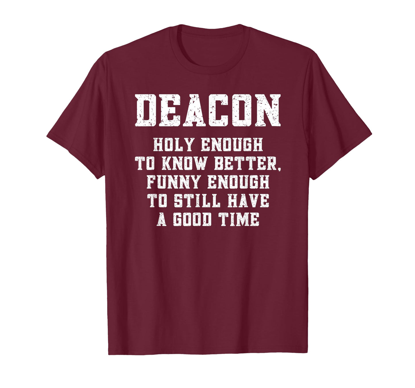 Funny Deacon Appreciation Catholic Deacon Christian T-Shirt - Black, Small - Unisex-Adults - Short Sleeve - T-Shirt