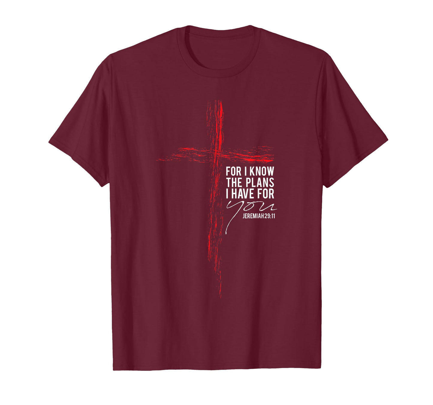 Jeremiah 29:11 Christian Religious Faith Verse Cross Graphic T-Shirt