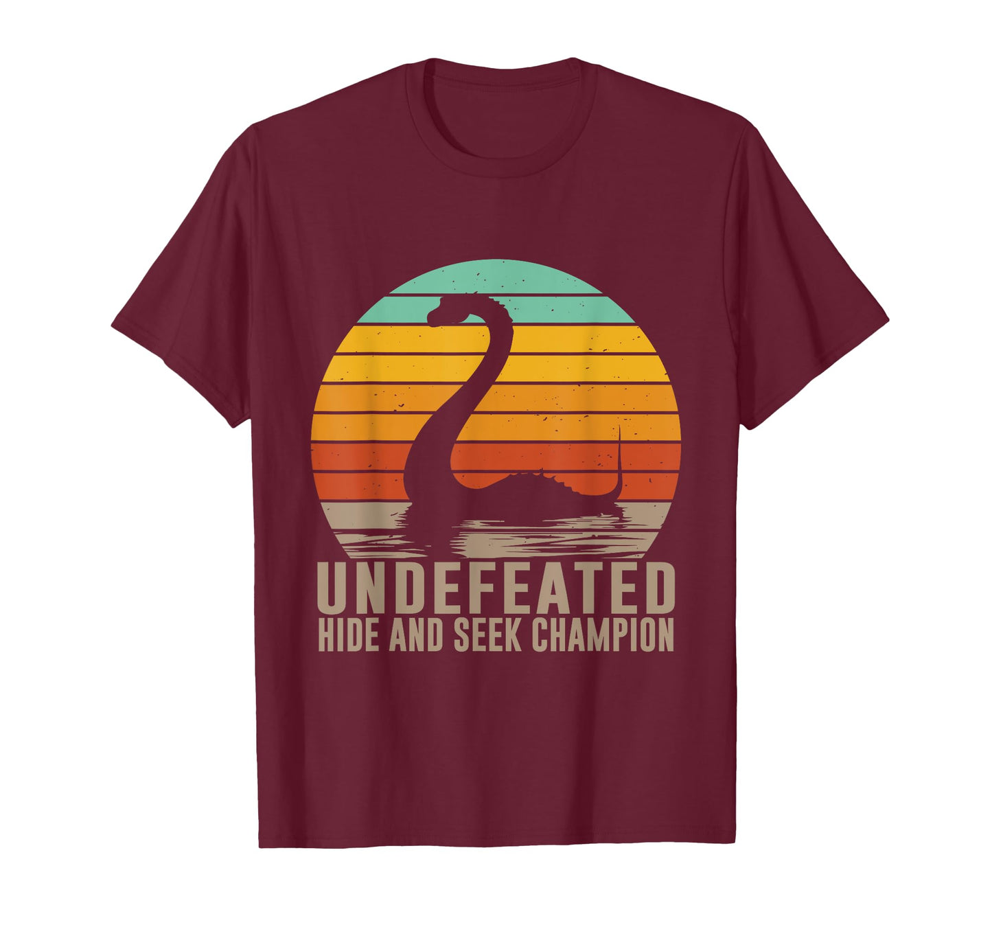 Nessie Undefeated Hide and Seek Champion Funny Loch Ness T-Shirt