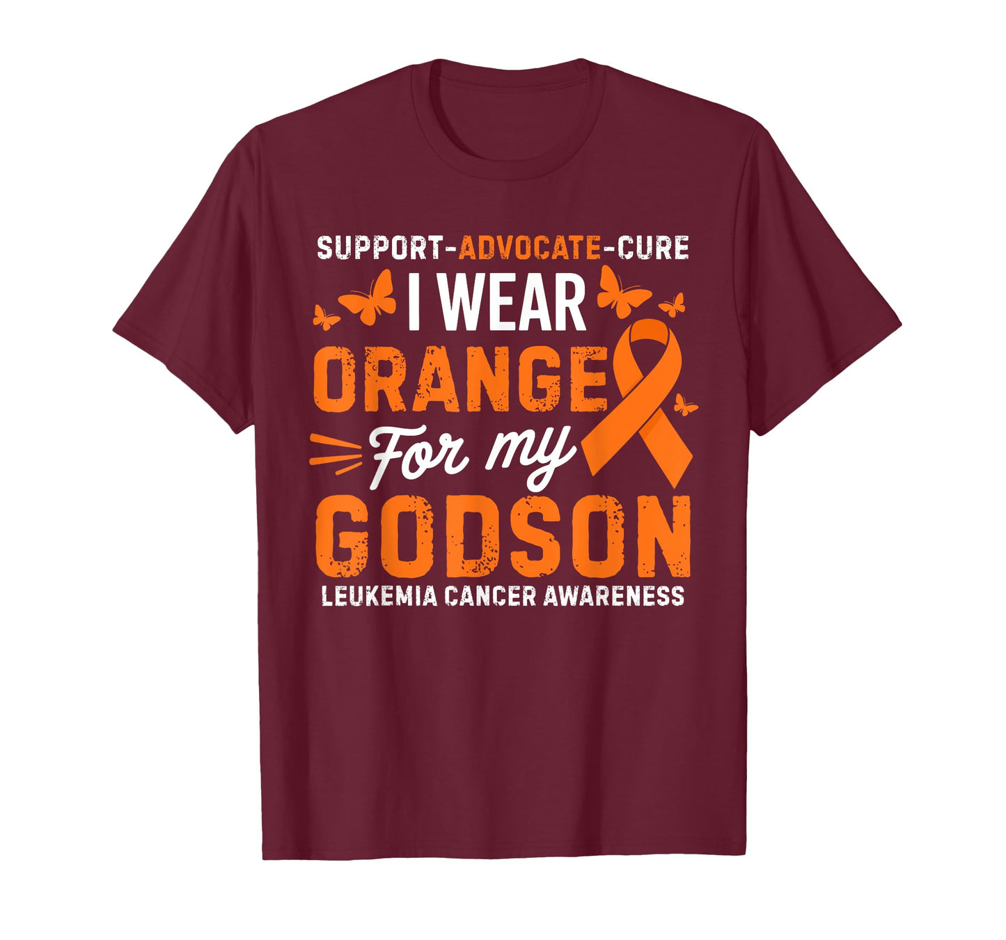 I Wear Orange for Godson Leukemia Cancer Awareness T-Shirt