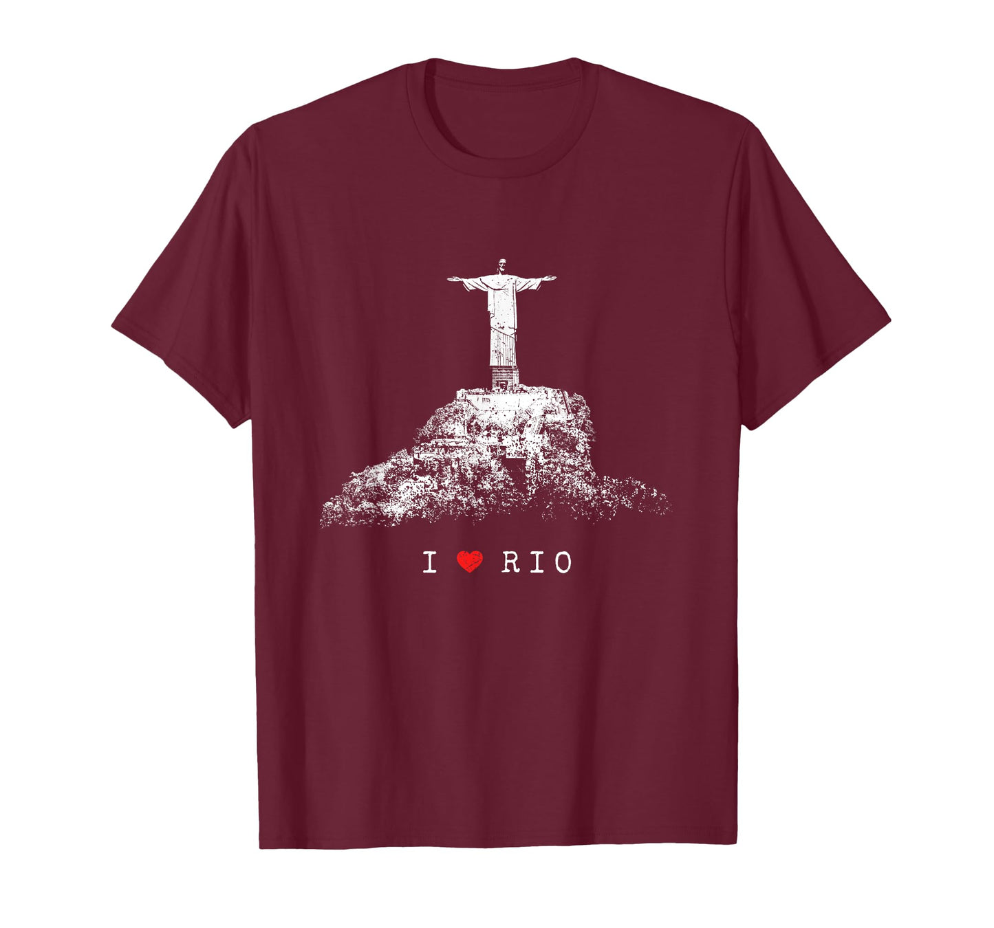 Rio de Janeiro Skyline Statue of Jesus Christ Brazil Love T-Shirt