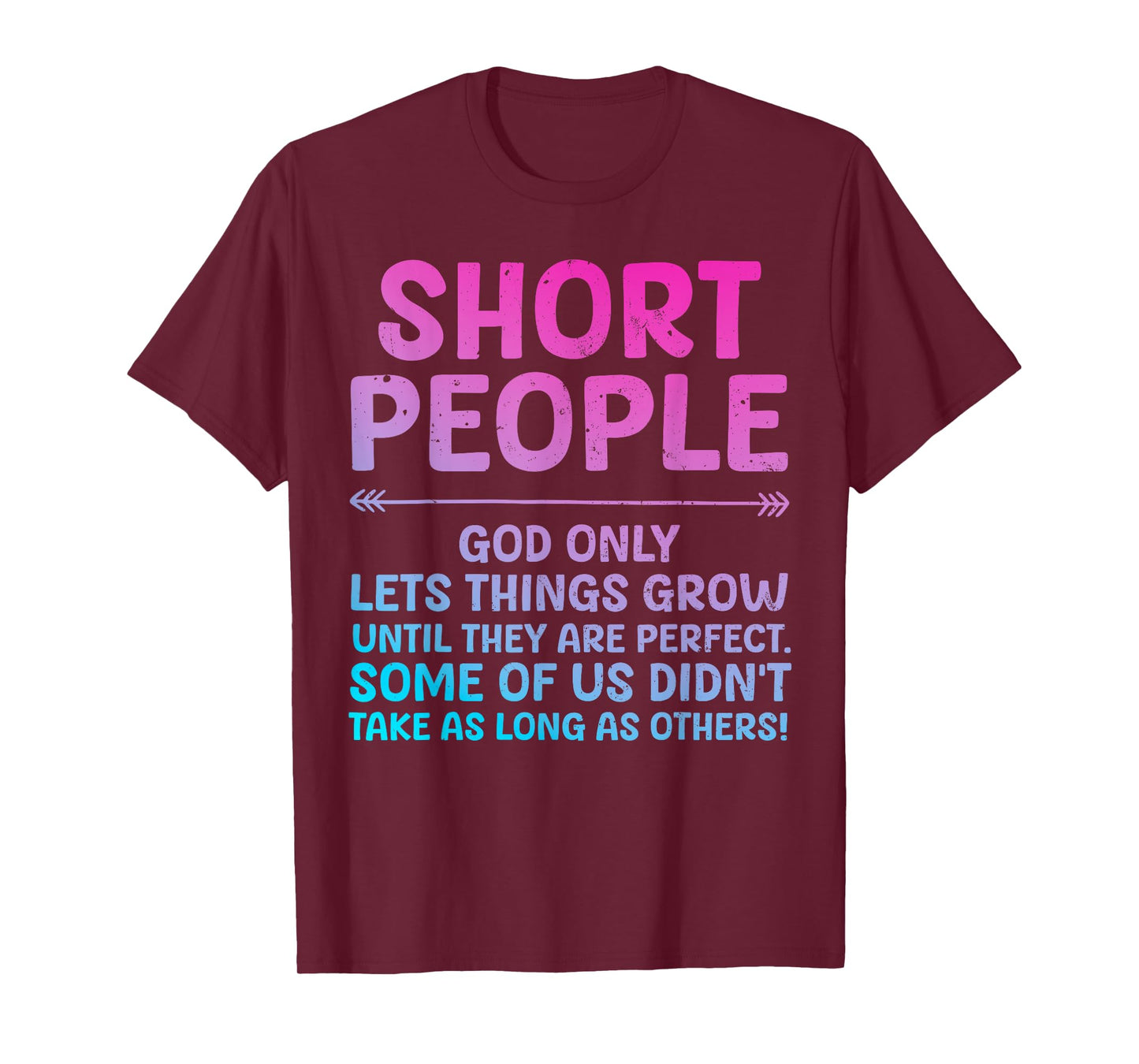 Funny Short People Art For Men Women Short Girl Short People T-Shirt