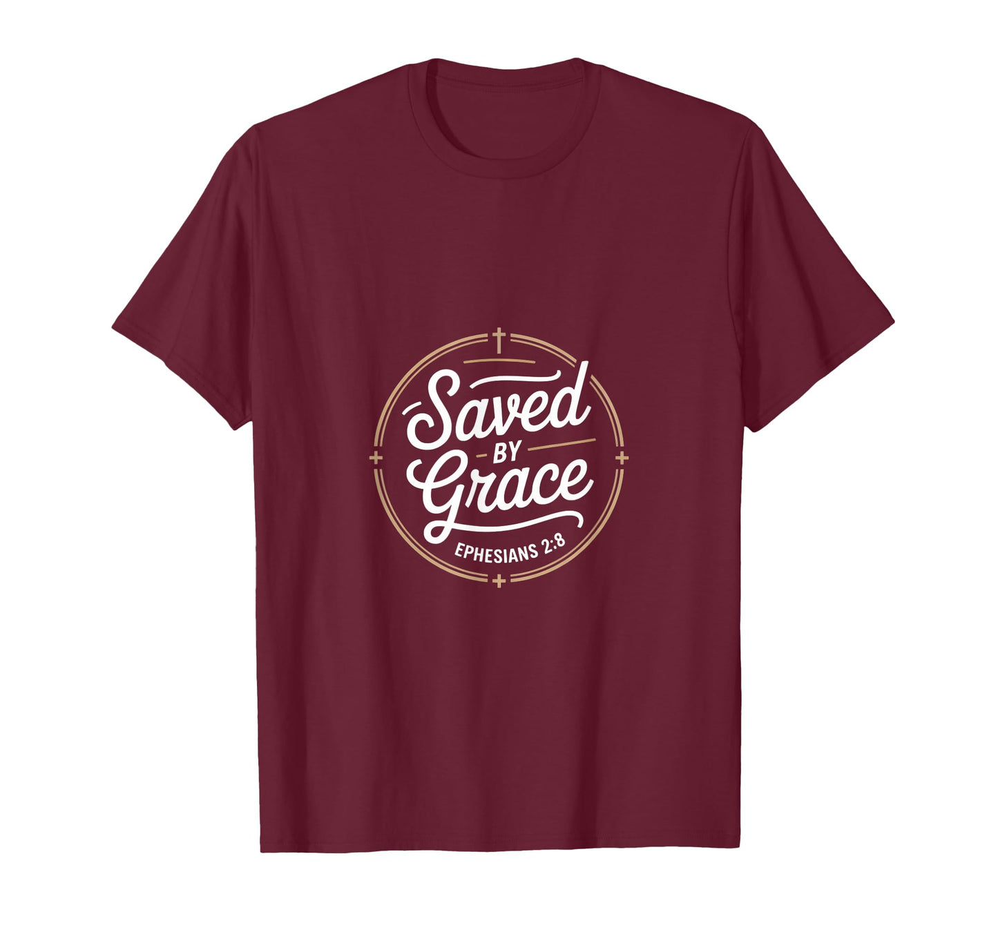 Saved by Grace Ephesians 2 8 Christian Scripture T-Shirt