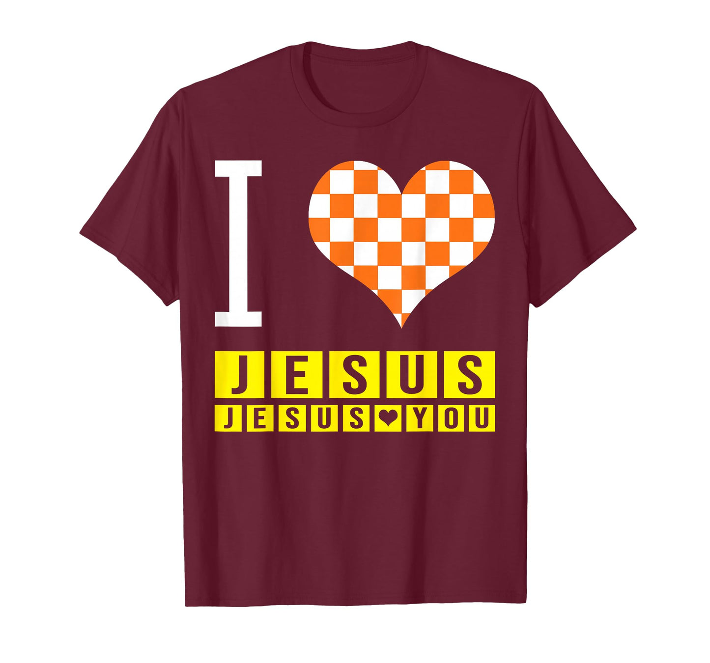 I Love Jesus Jesus Love You Christian Caro Heart God Faith T-Shirt