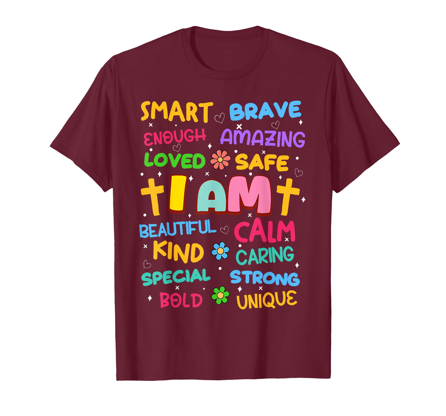 I Am Daily Affirmation Colorful Christian Kids Toddler Girls T-Shirt