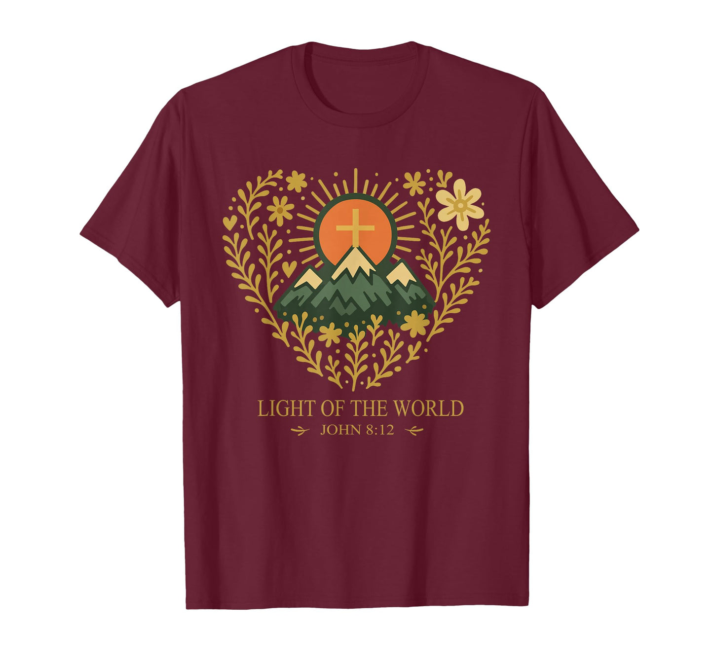 Jesus Bible Verse Boho Light of The World T-Shirt