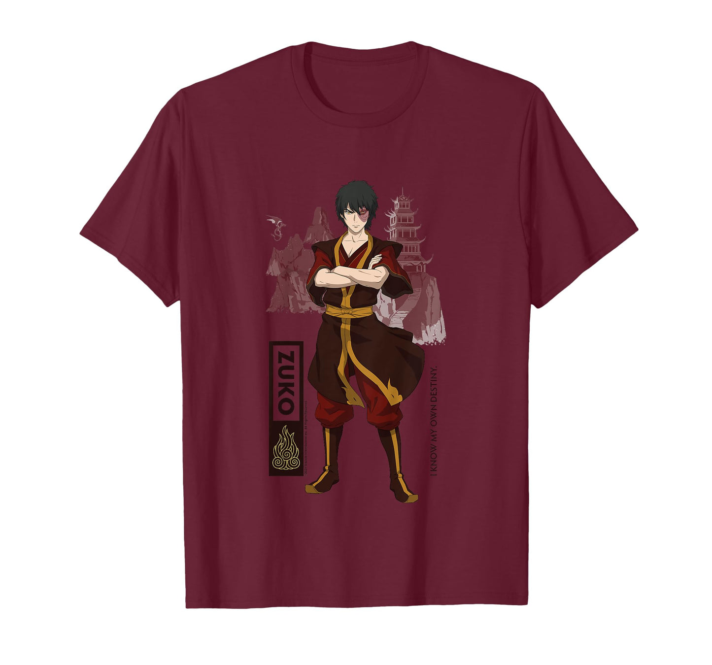 Avatar The Last Airbender Zuko Fire Destiny Quote Kids T-Shirt
