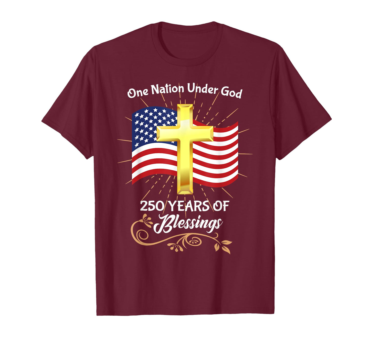 One Nation Under God Patriotic American Pride Anniversary T-Shirt