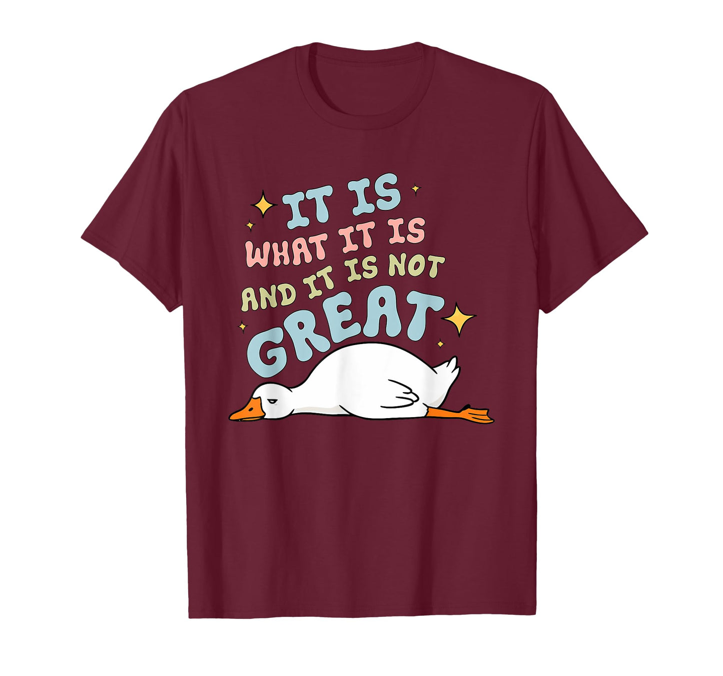It Is What It Is And It Is Not Great Funny Goose Design T-Shirt