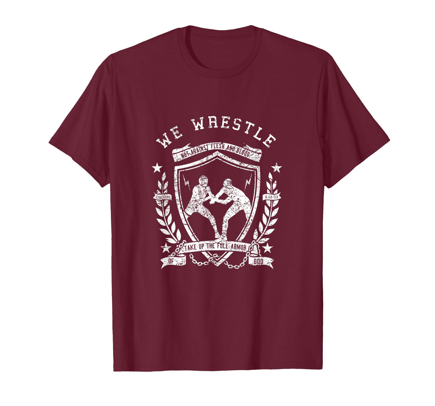 Christian Wrestling Shirt with Bible Verse T-Shirt