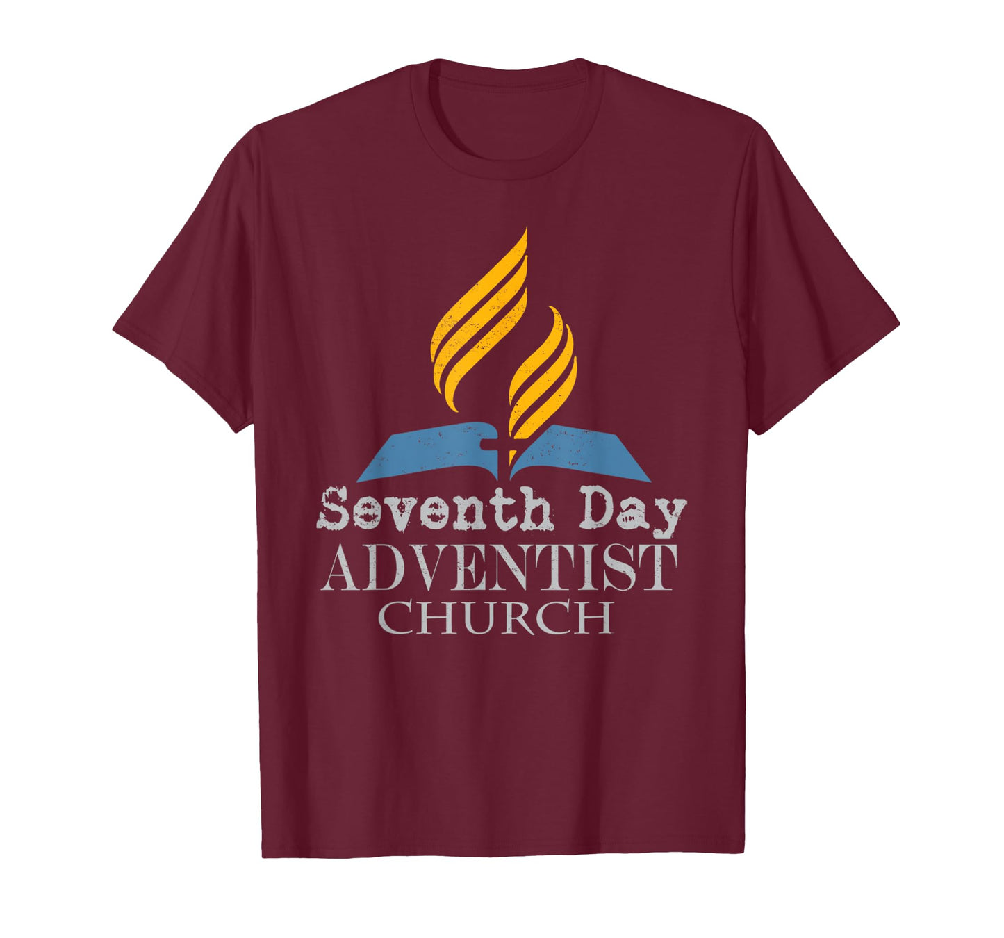 Seventh Day Adventist Church Jesus Christ Religion Vintage T-Shirt, Unisex-Adults, Black, Small, Short Sleeve, T-Shirt