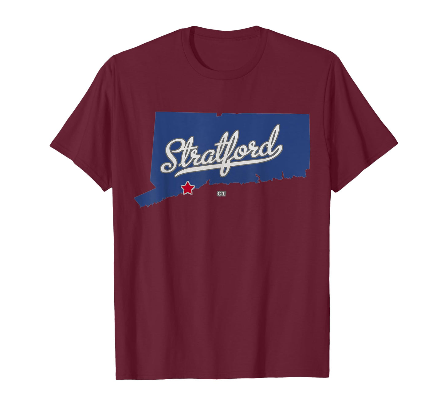 Stratford Connecticut CT Map T-Shirt