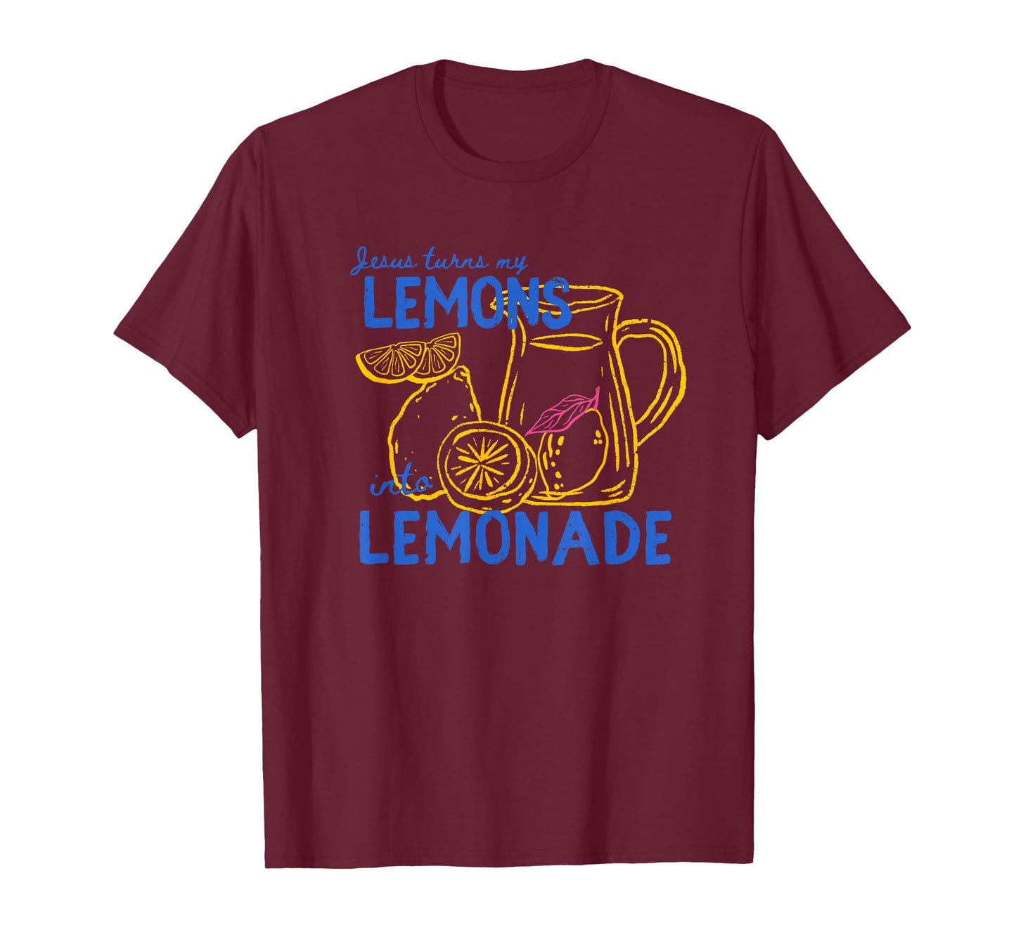 Jesus Turns Lemons Into Lemonade Bible Verse Graphic Tee T-Shirt