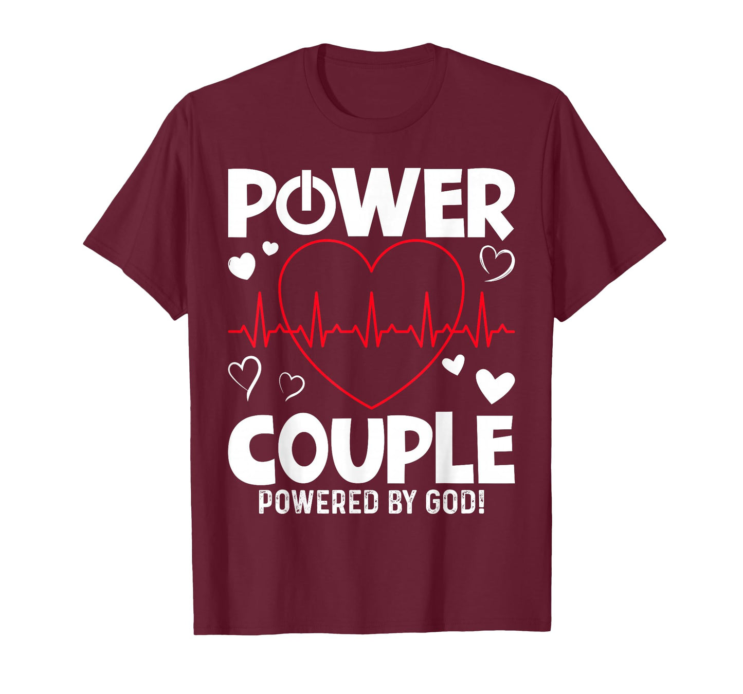 Power Couple Christian Couples Matching Valentines Day T-Shirt