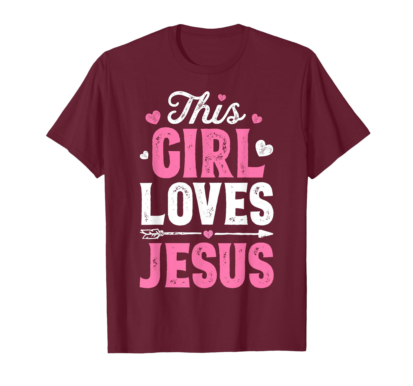 This Girl Loves Jesus Funny Christian Faith Religious Women T-Shirt