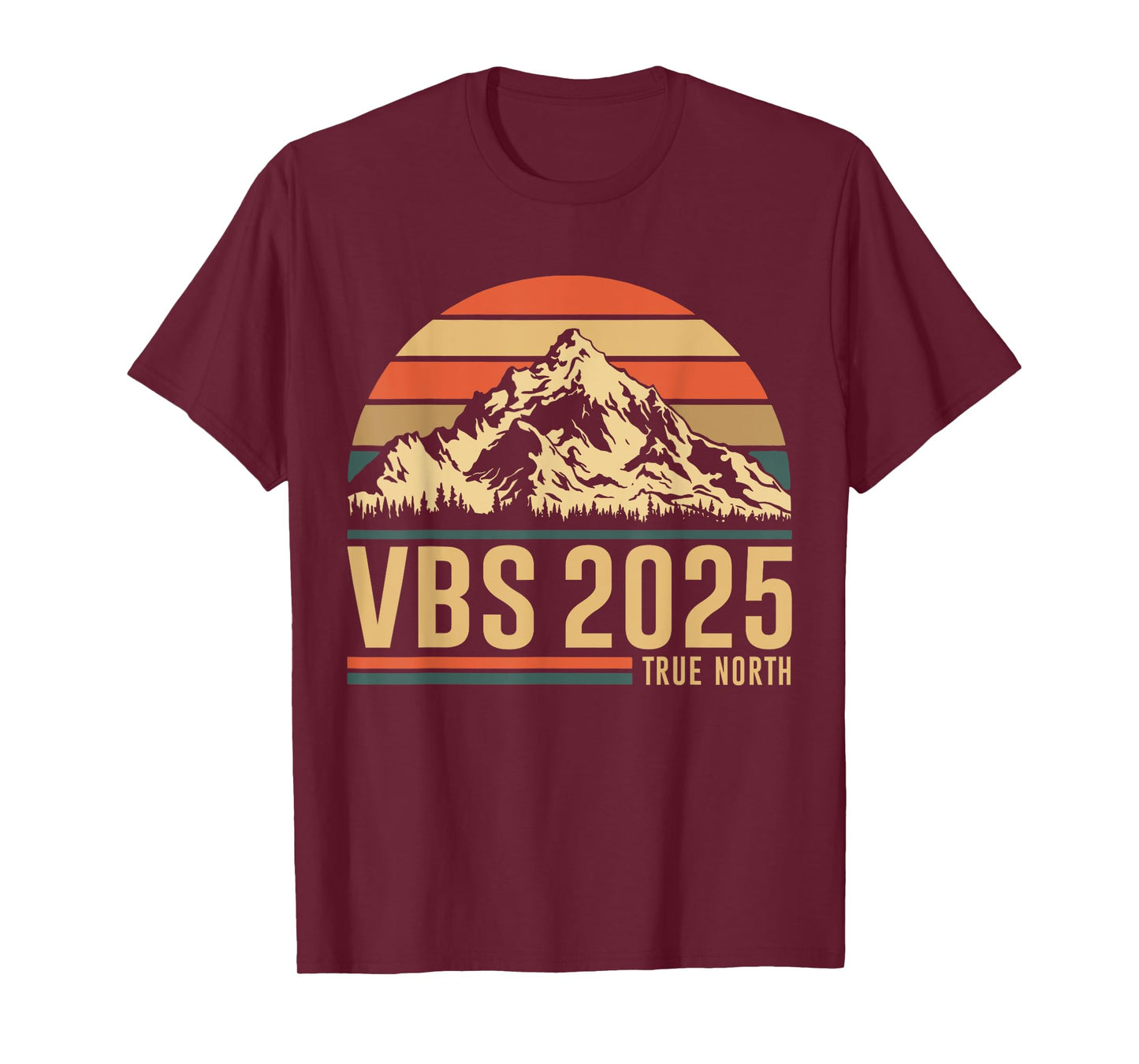 Retro VBS 2025 True North Christian Jesus Summer Camp Hiking T-Shirt