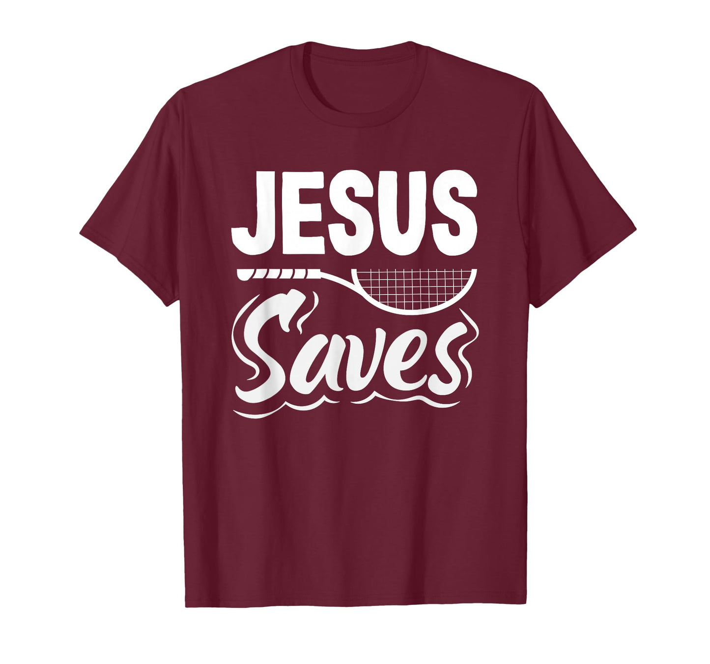 Jesus Saves Tennis Player Faith Sport T-Shirt