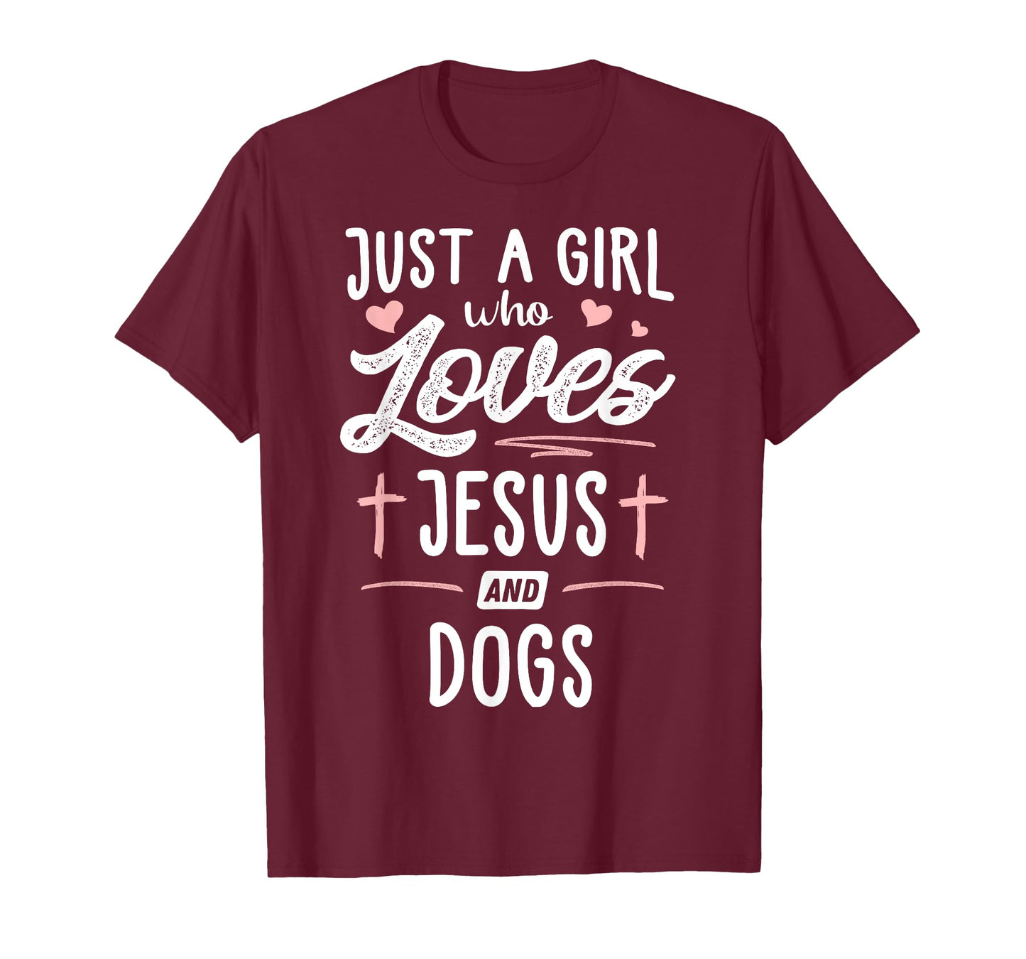 Just A Girl Who Loves Jesus And Dogs Gift Women T-Shirt
