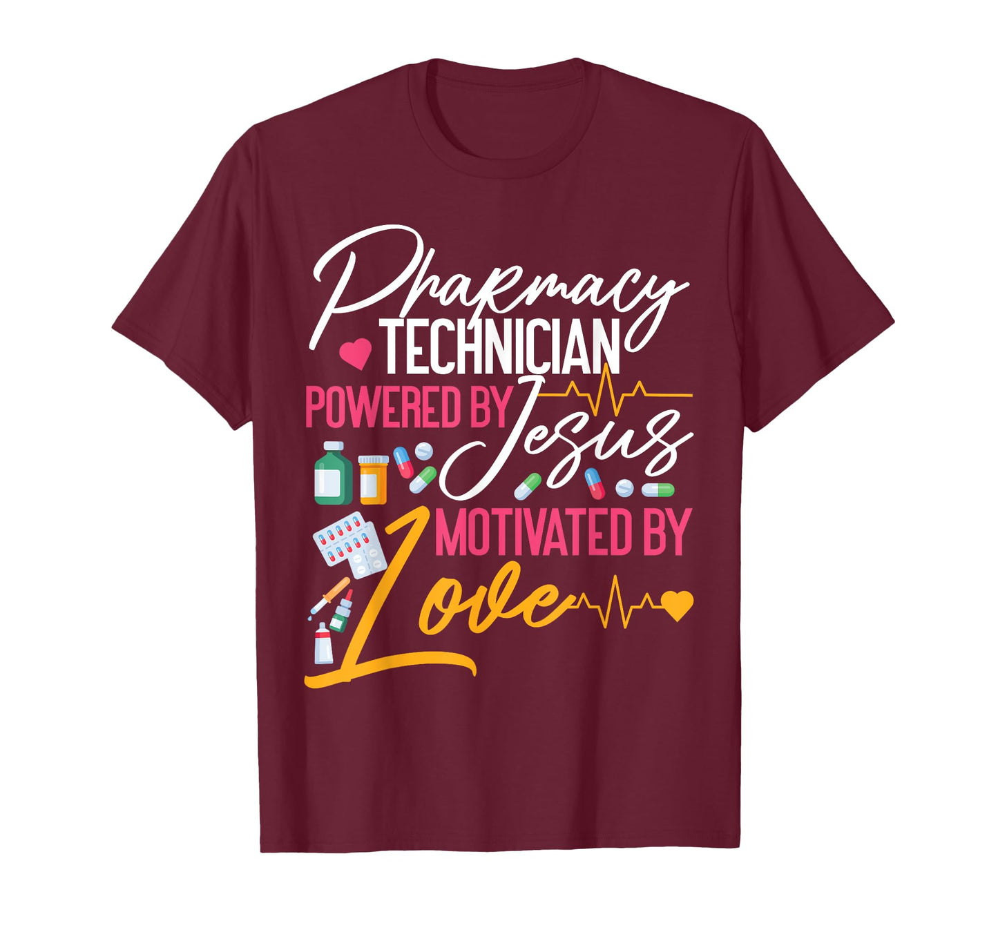 Pharmacy Tech Technician Pharmacist Student Jesus Faith T-Shirt