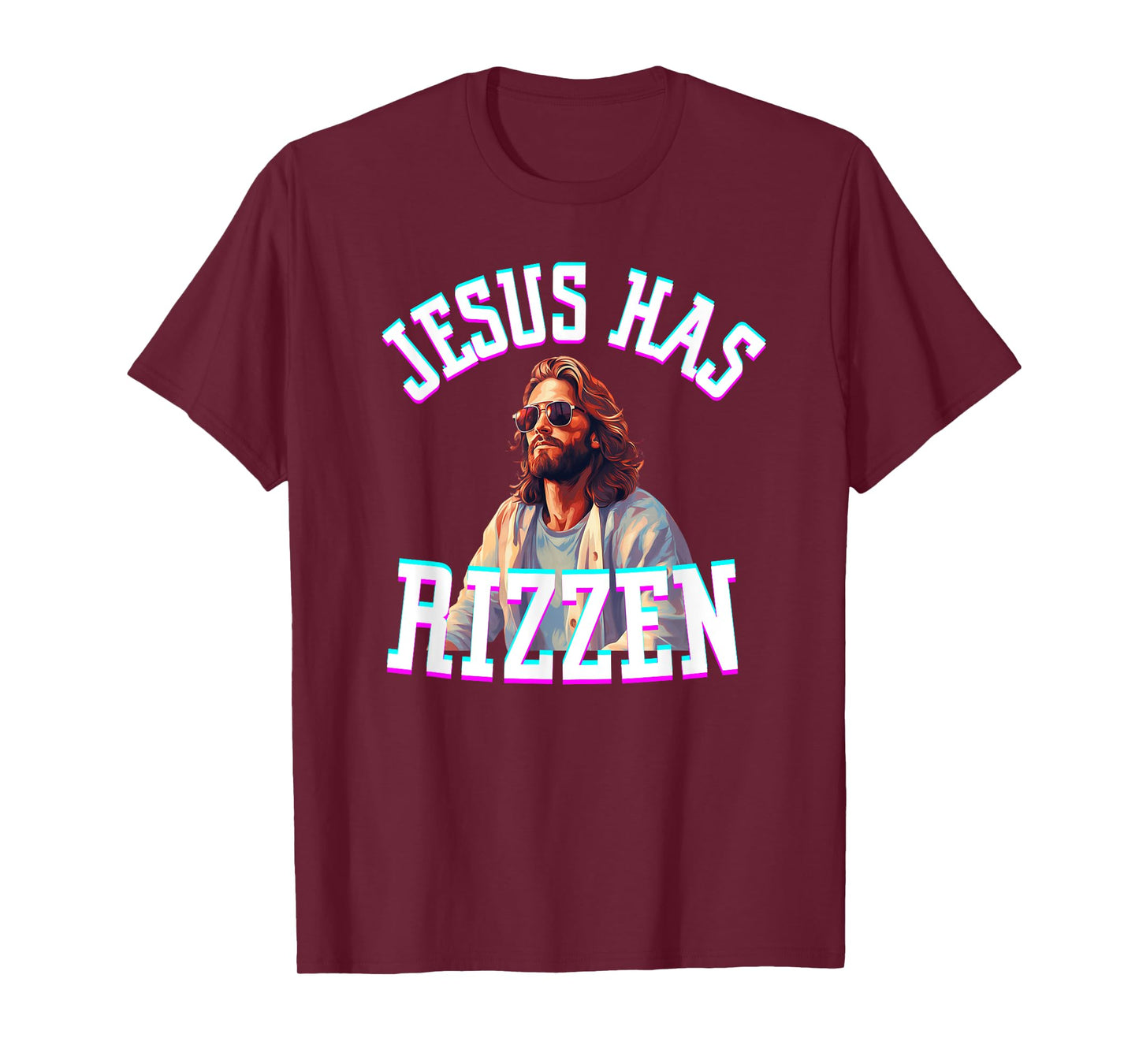 Jesus Has Rizzen Funny Christian Meme Novelty Jesus Christ T-Shirt