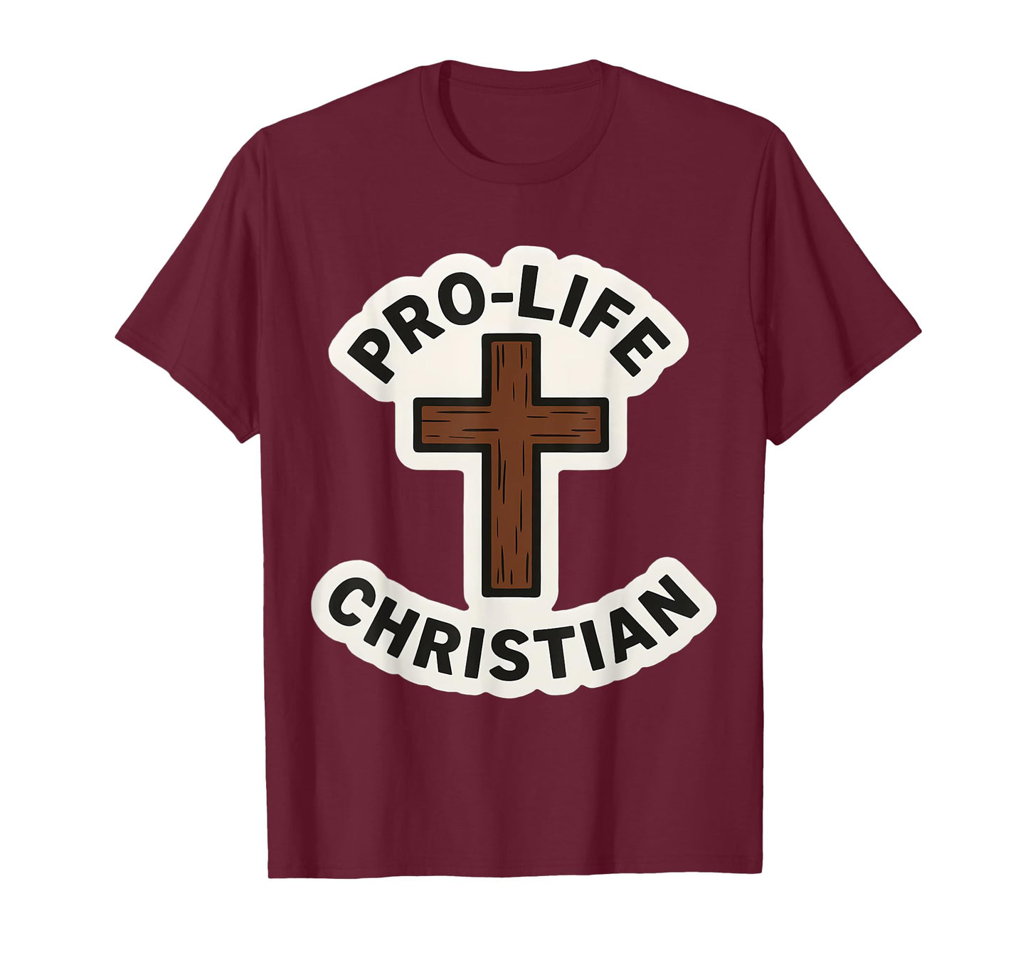 Pro-Life Christian Church Unborn Child Support Group Cross T-Shirt
