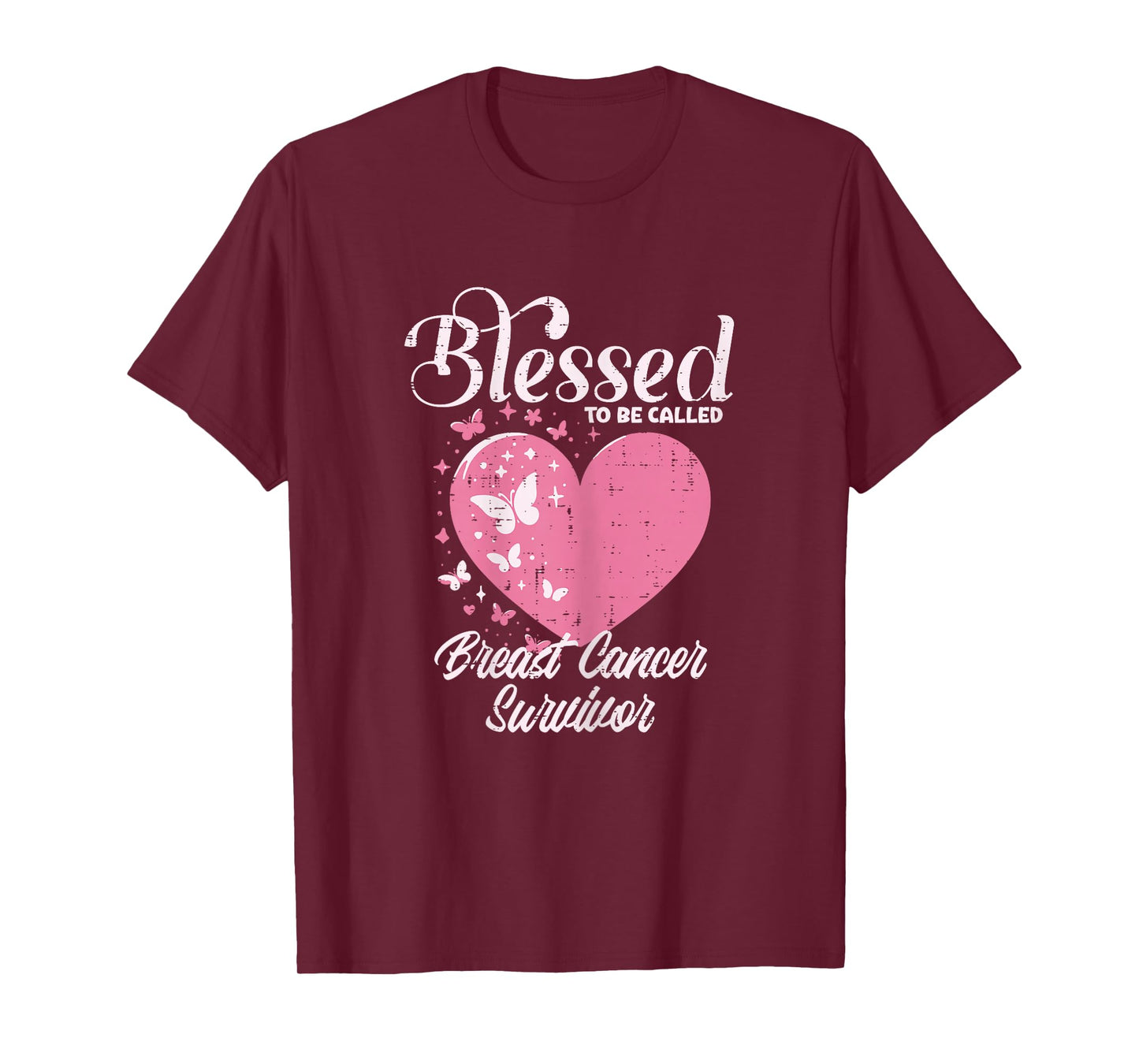 Blessed Breast Cancer Survivor Awareness Christian Women T-Shirt