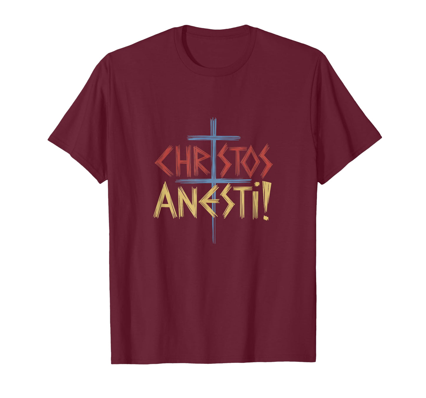 Christos Anesti Orthodox Christian Cross T-Shirt