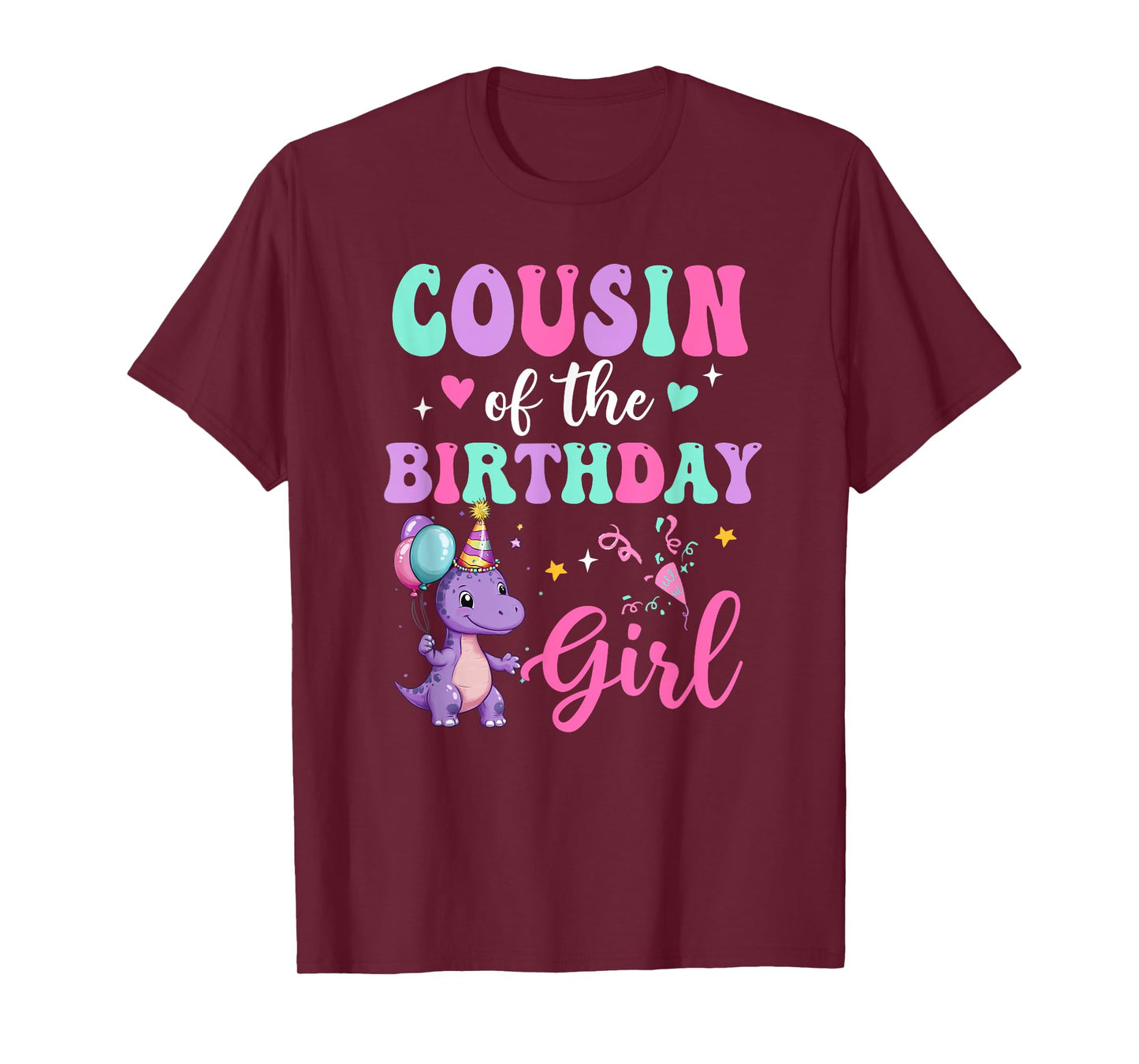 Cousin Of The Birthday For Girl Dinosaur T-Rex Party Family T-Shirt