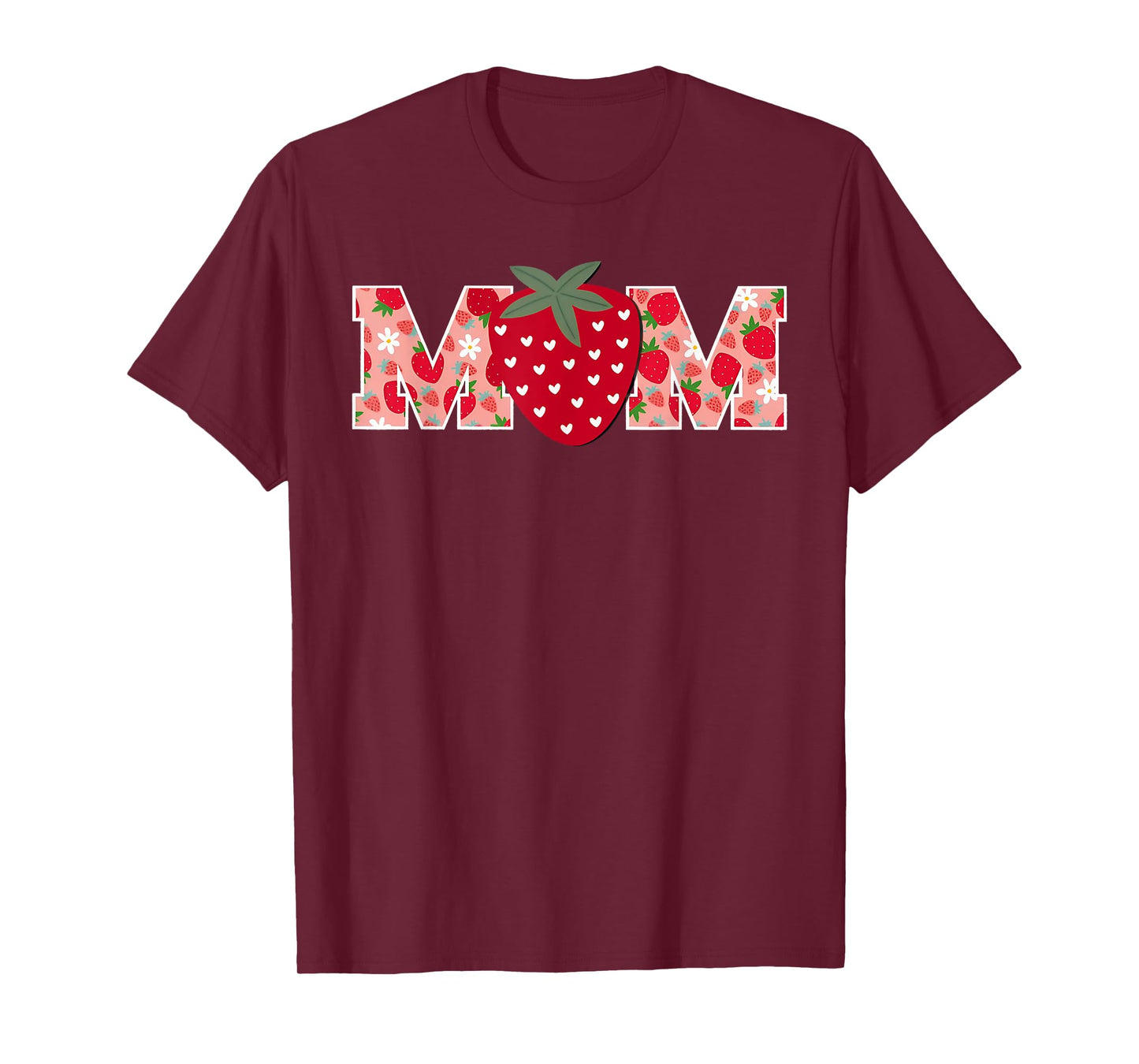 Mom Strawberry Happy Birthday Funny Strawberry Family Funny T-Shirt