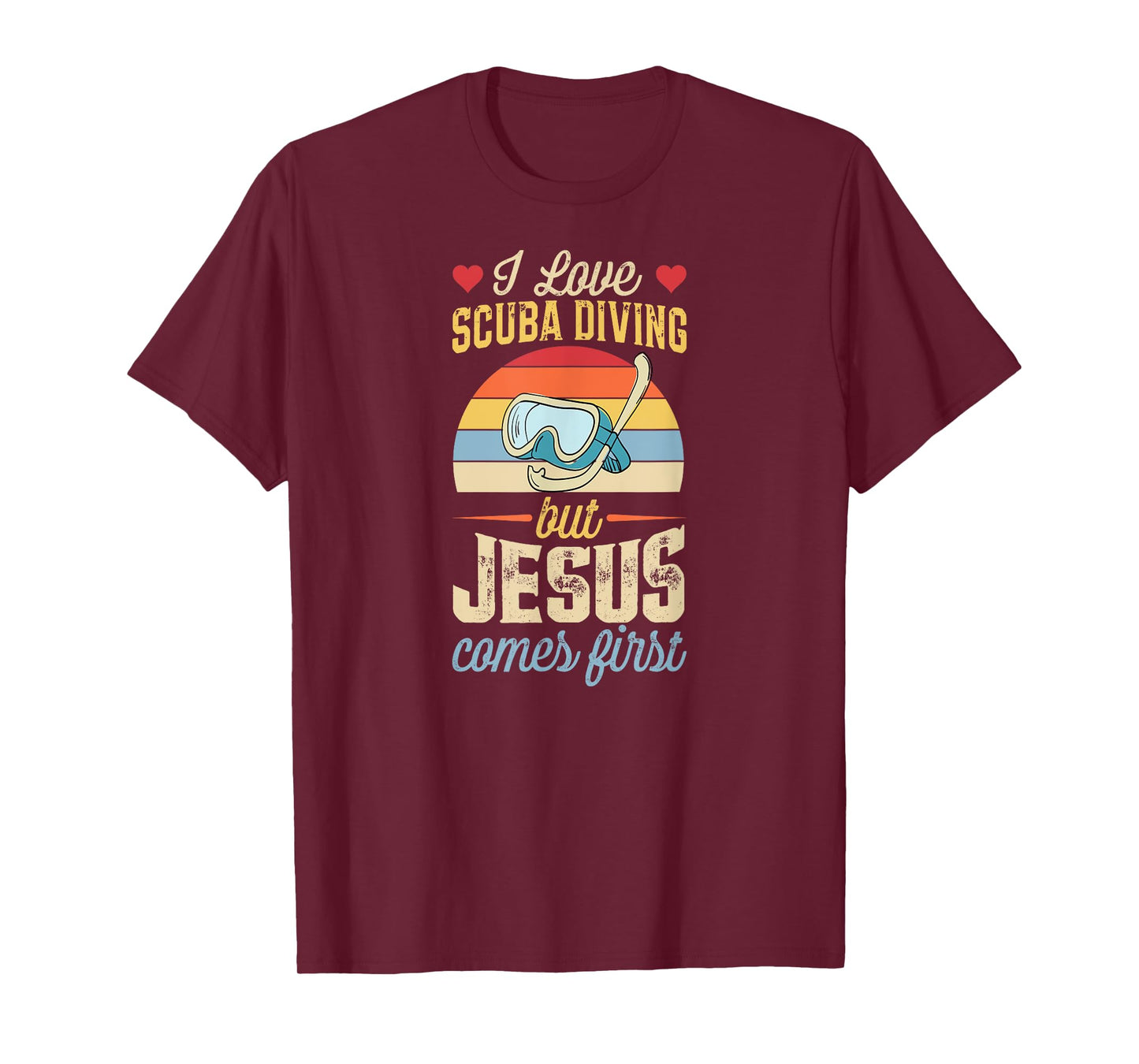 I Love Scuba Diving But Jesus Comes First Funny Christian T-Shirt