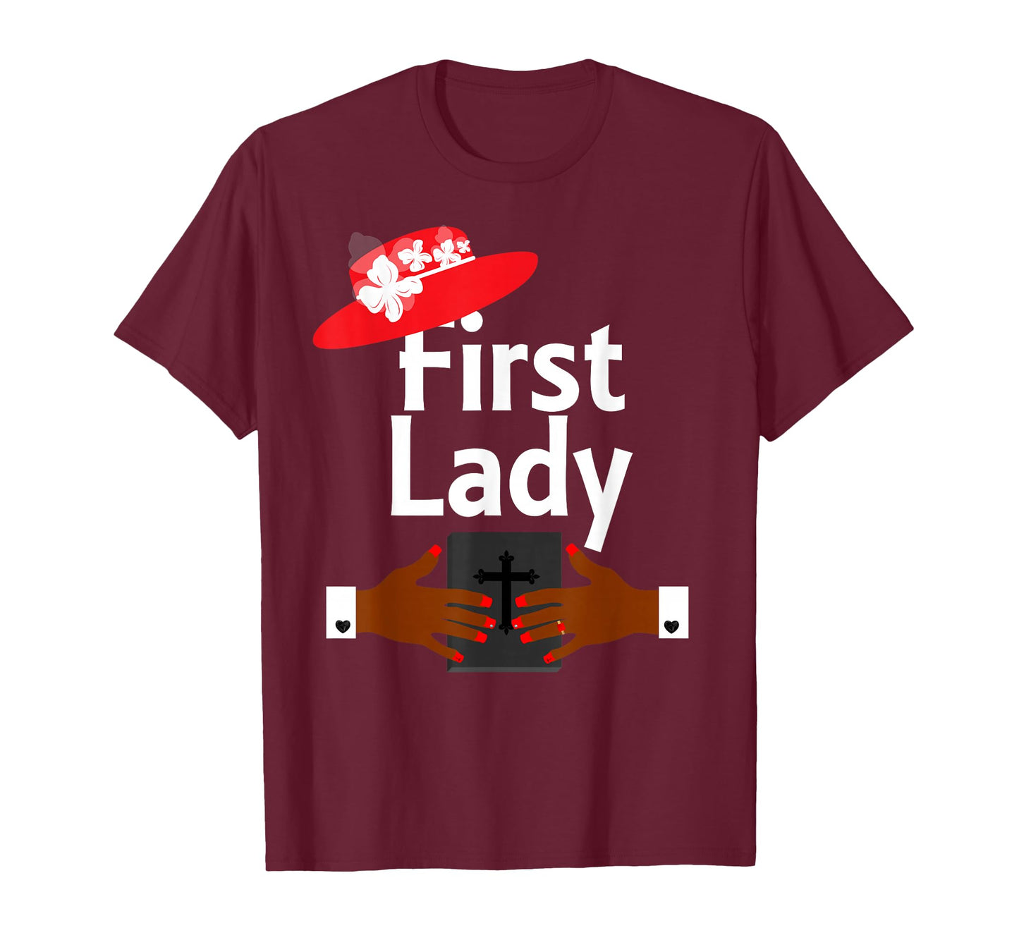 First Lady Pastor's Wife Christian Religious Red Hats T-Shirt