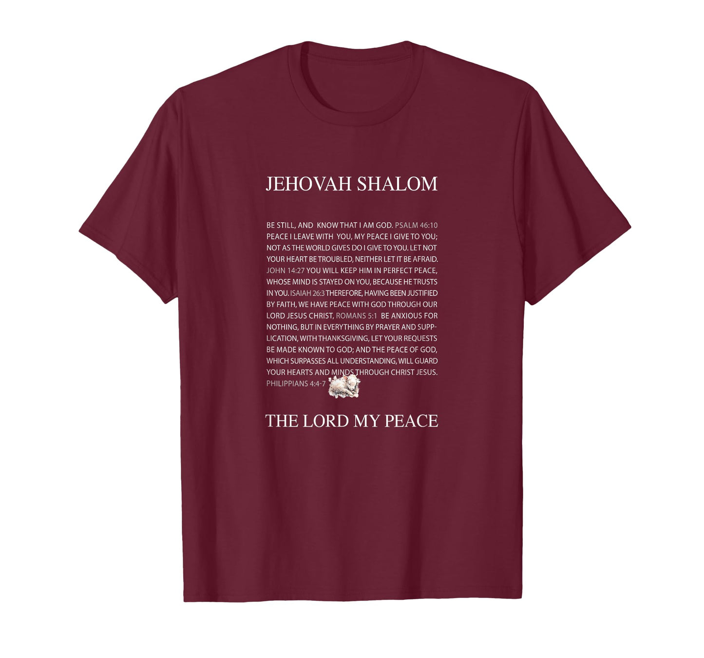 Jehovah Shalom, The Lord My Peace, Christian Bible Verse T-Shirt