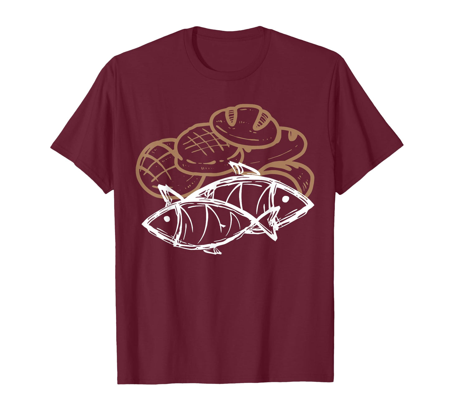Christian 2 Fishes 5 Breads 5000 Against The Current T-Shirt
