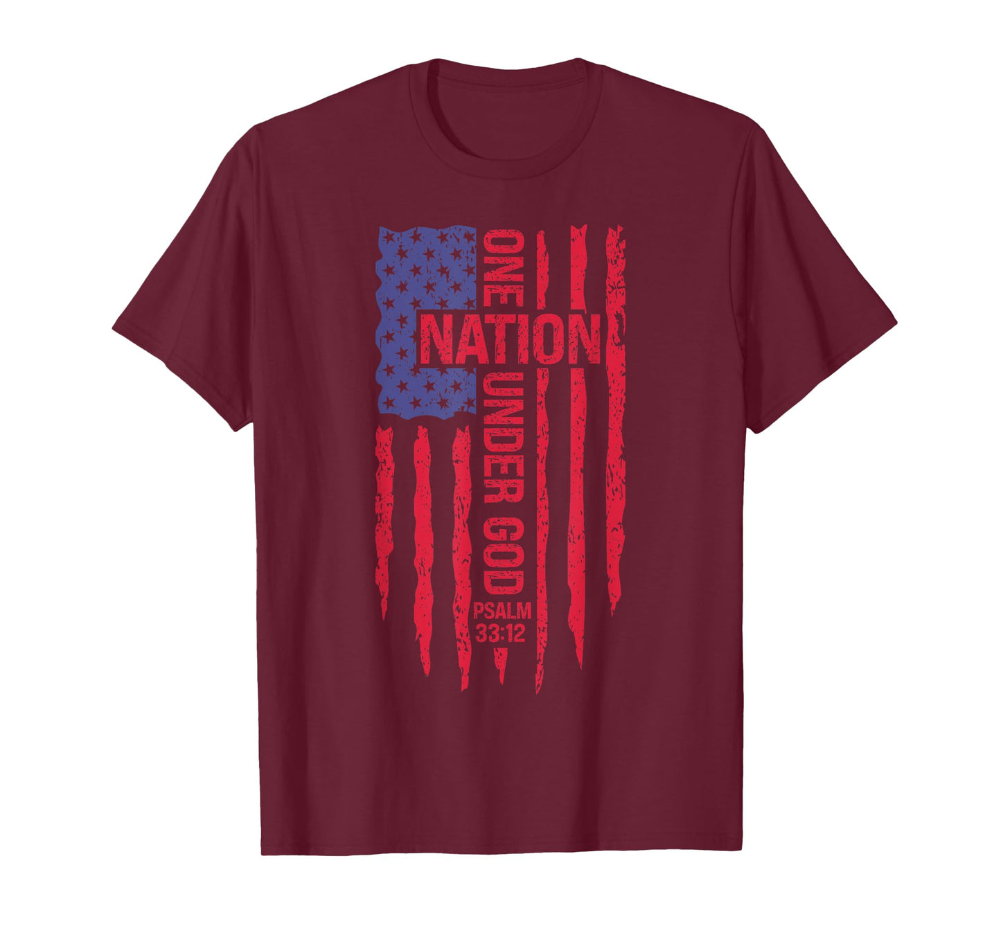 One Nation Under God American Flag Patriotic 4th Of July T-Shirt