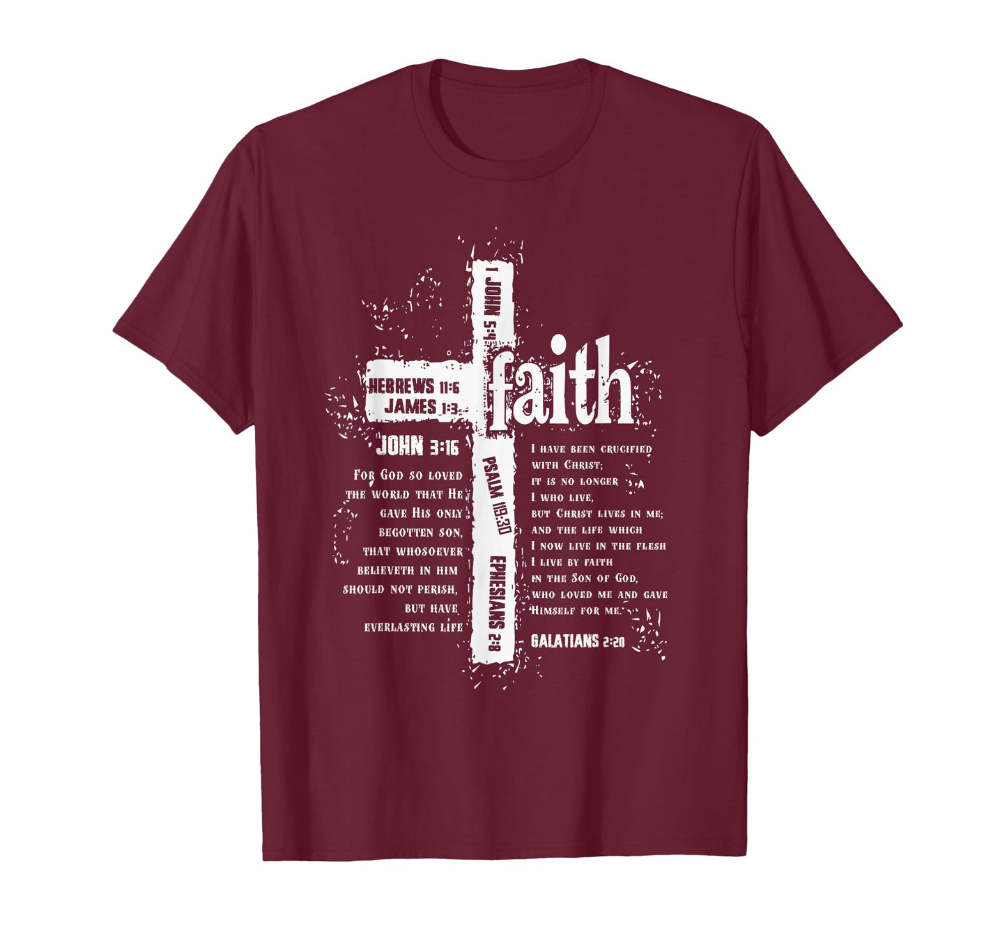 faith cross and bible verses T-Shirt