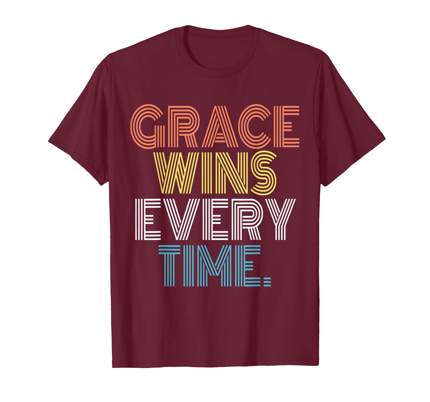 Grace Wins Every Time Retro Vintage T-Shirt