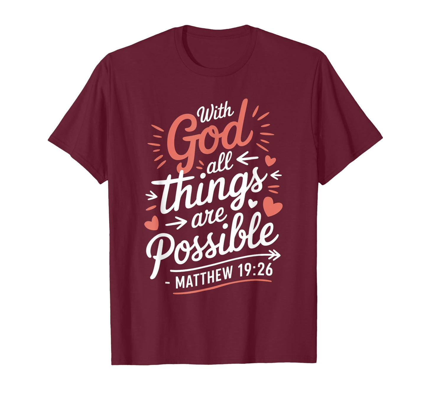 All Things Possible Gospel Christian Pray Faith Bible Verse T-Shirt